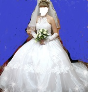 Красивое пышное свадебное платье из салона невенченное